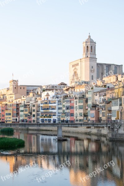 Landscape River Spain Catalonia Catalunya