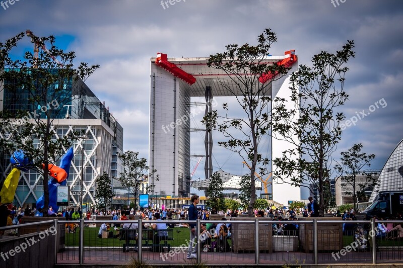 La Grande Arche Paris France La Defense Free Photos