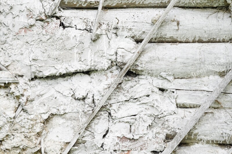 The Background Texture Wall Old Plaster Wooden Beams