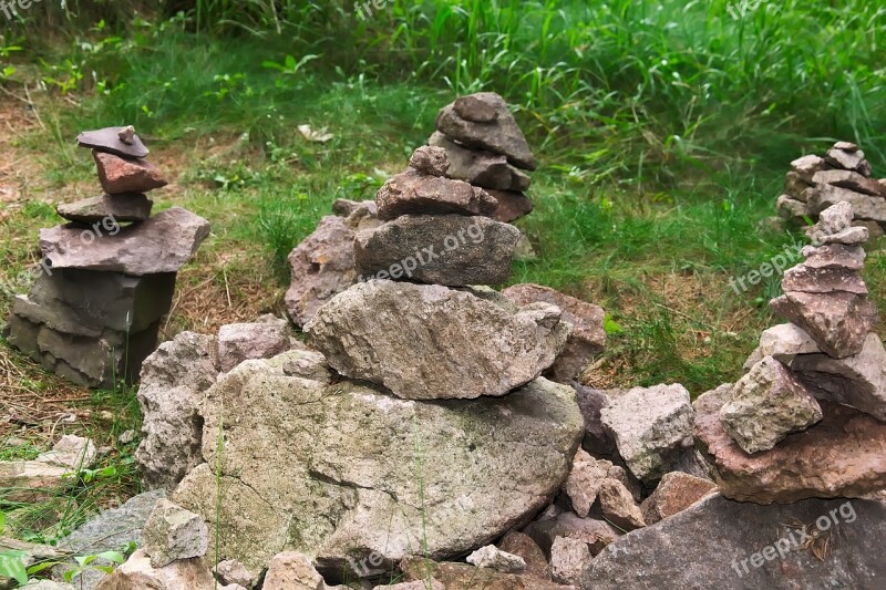 Cairn Stacked Balance Meditation Tower