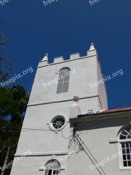 Church Blue Sky Tropics Barbados Religion