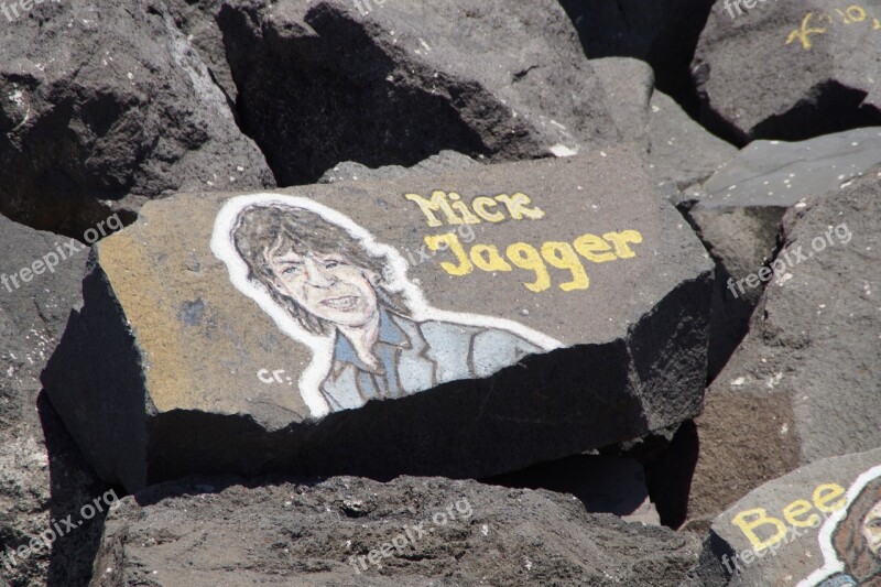 Mick Jagger Musician Art Painting Stones