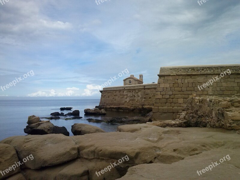 Island Sea Fortress Tabarca Rocks