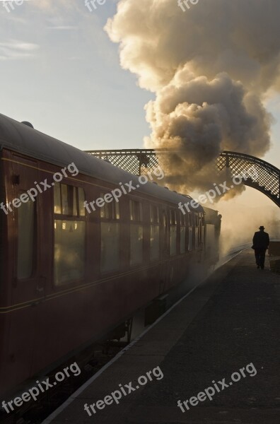 Train Steam Vintage Silhouette Scotland