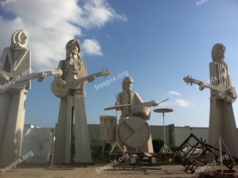 Beatles Houston Statues Free Photos