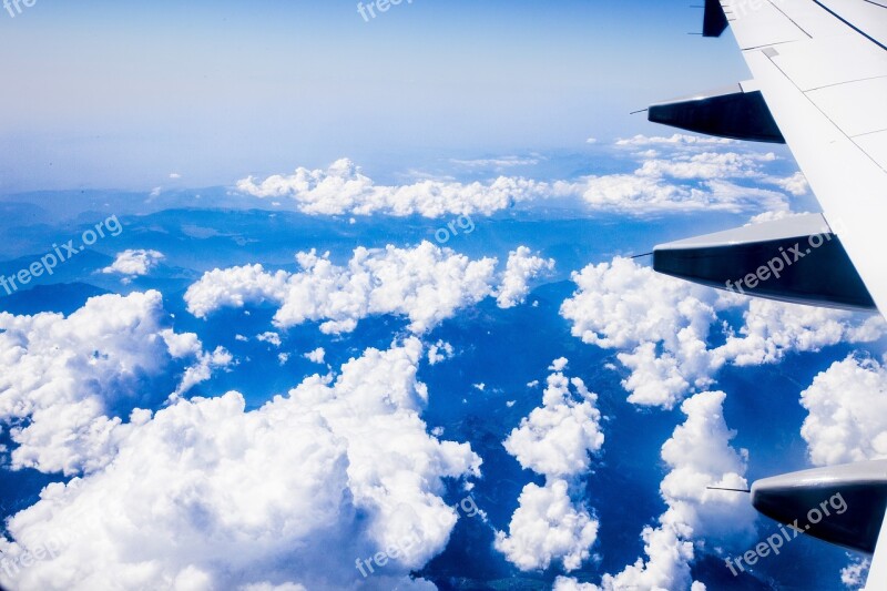 Plane Clouds Air Heaven Fly