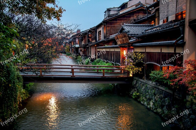 Kyoto Autumn Autumnal Leaves Shirakawa Tradition