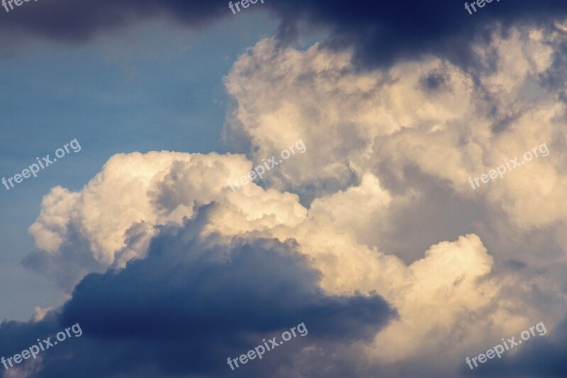 Clouds Cloud Cover The Sky Storm Dark Blue