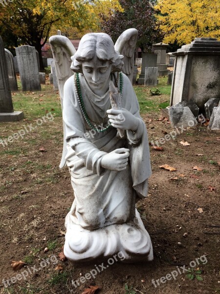 Fallen Angel Cemetery Grave Angel Stone