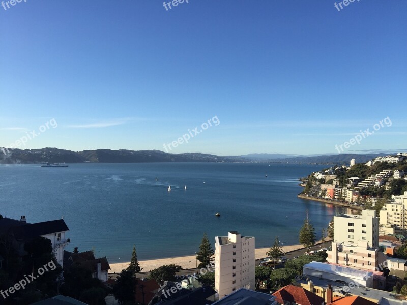 Wellington Harbour Sky Sea Waterfront