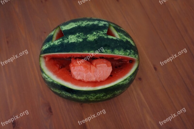 Melon Happy Food Fruit Smiling