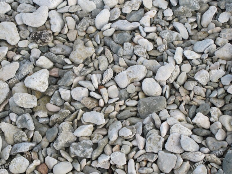 Stones Pebbles Beach Gray Grey