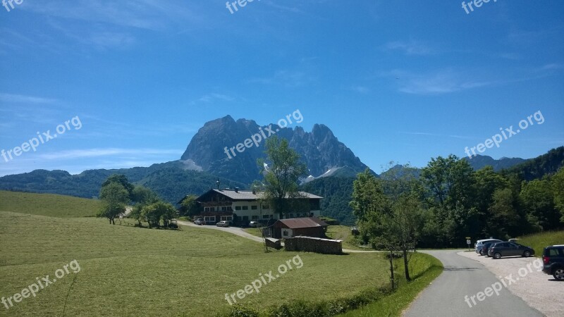 Wilderkaiser Mountains Panorama Free Photos