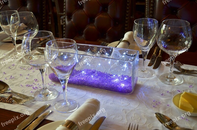 Wedding Table Table Decoration Glasses Free Photos