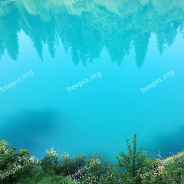 Reflection Nature Lakes Mountains Water