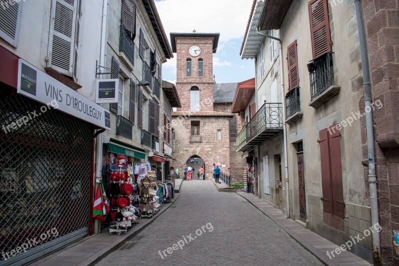 France Saint Jean Pied De Port Santiago Path Architecture Buildings