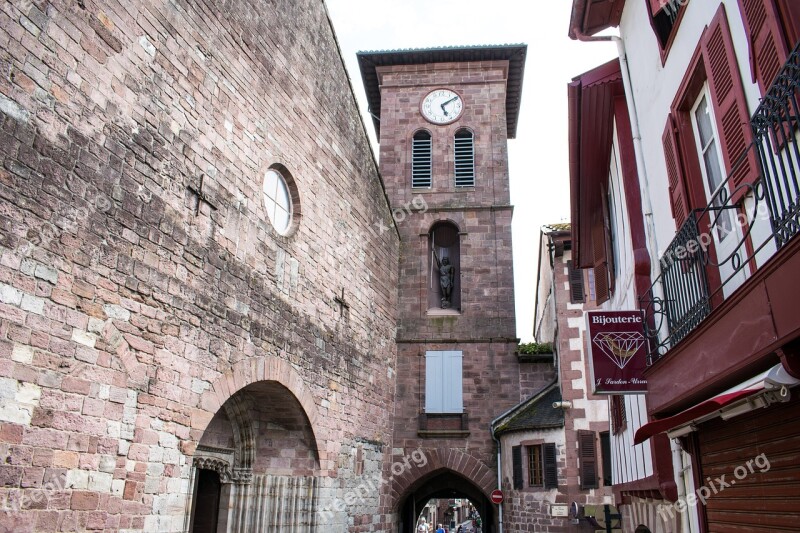 France Saint Jean Pied De Port Santiago Path Architecture Buildings