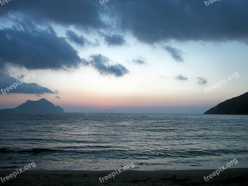 Sunset Amorgos Egiali Cyclades Greece