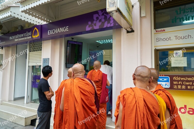 Buddhist Orange Male Buddhism Temple