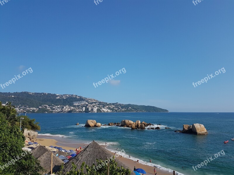 Acapulco Sea Sky Beach Mexico