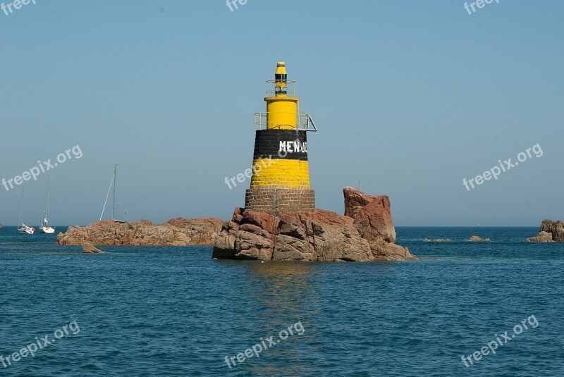 Brittany île-de-bréhat Beacon Navigation Lighthouse