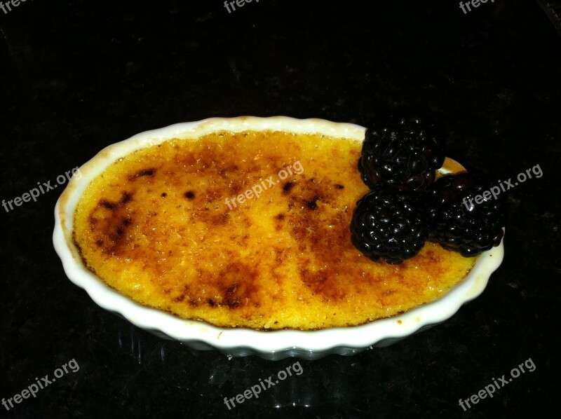 Brulee Dessert Custard Delicious Traditional