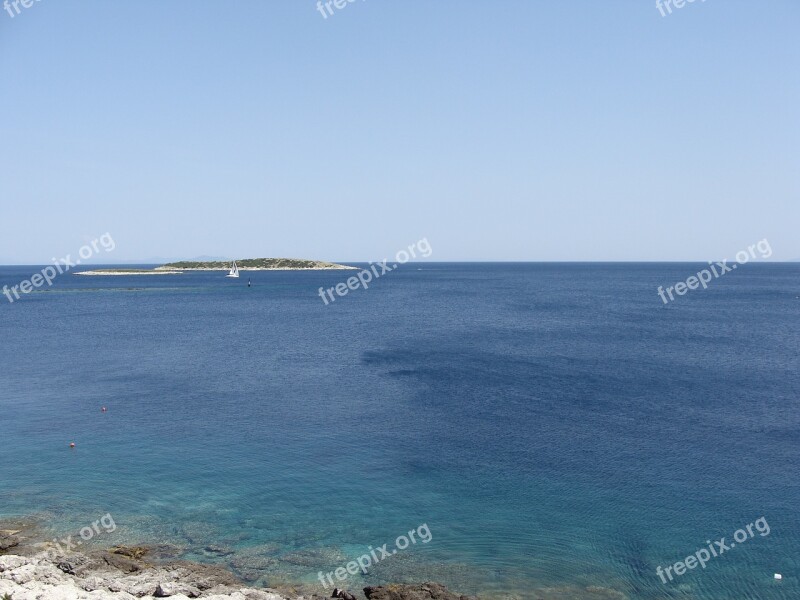 Sea Panorama Island Summer Blue