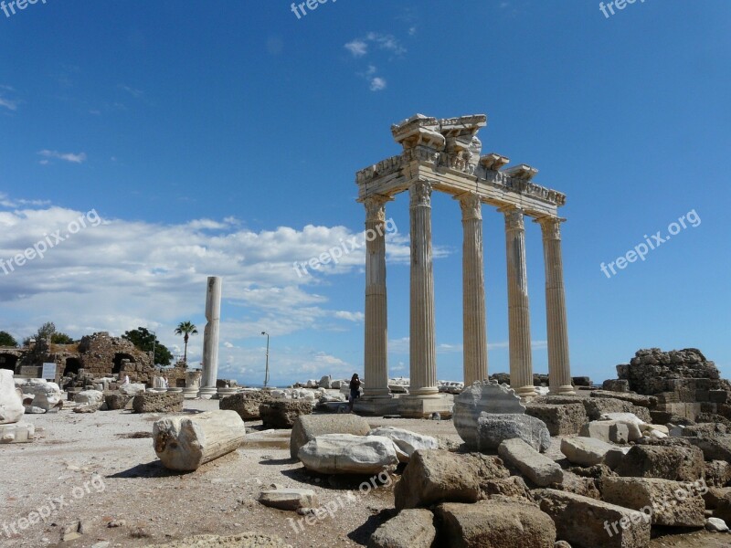 Side Temple Peninsula Antiquity Turkey