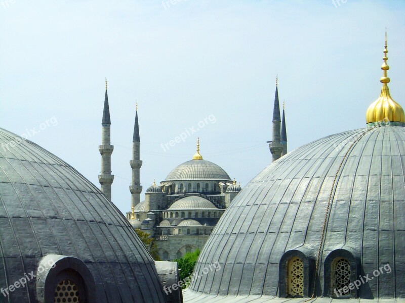 Mosque Islam Istanbul Blue Mosque Dome