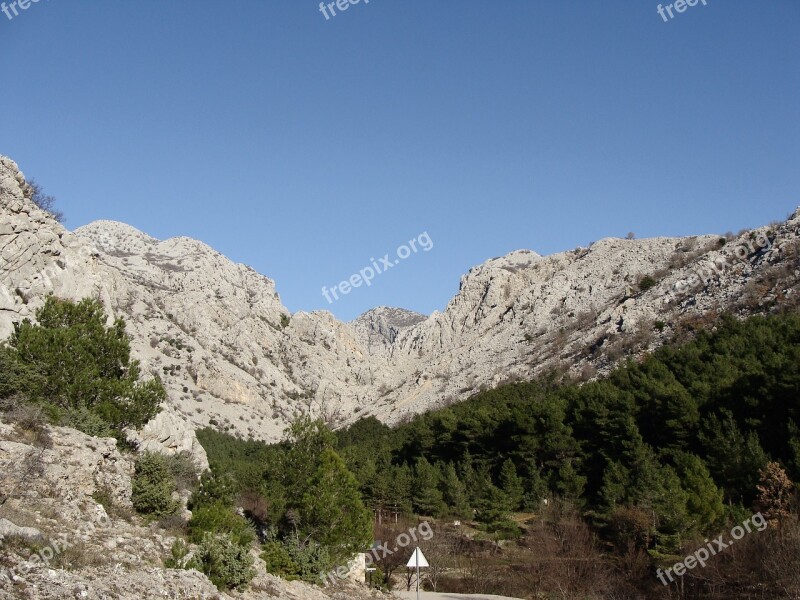 Mountain Sunny Day Sky Lands Landscape