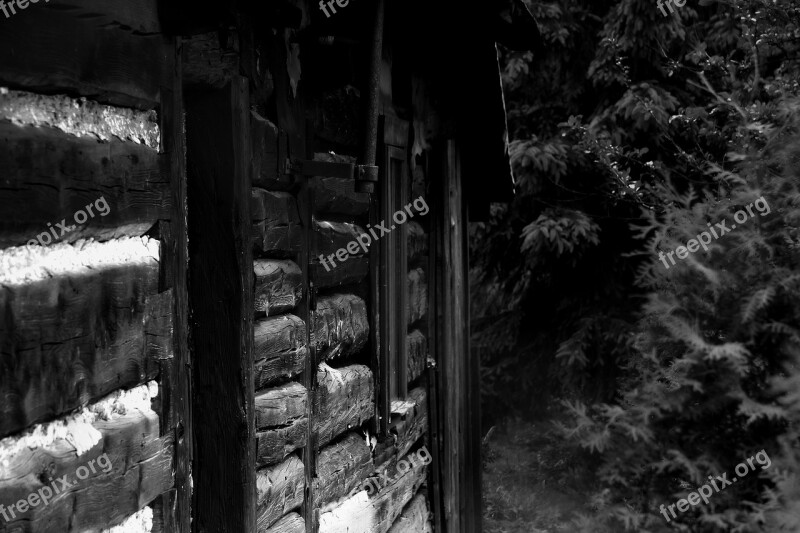 Black And White House The Wooden Building Old House Wooden Architecture