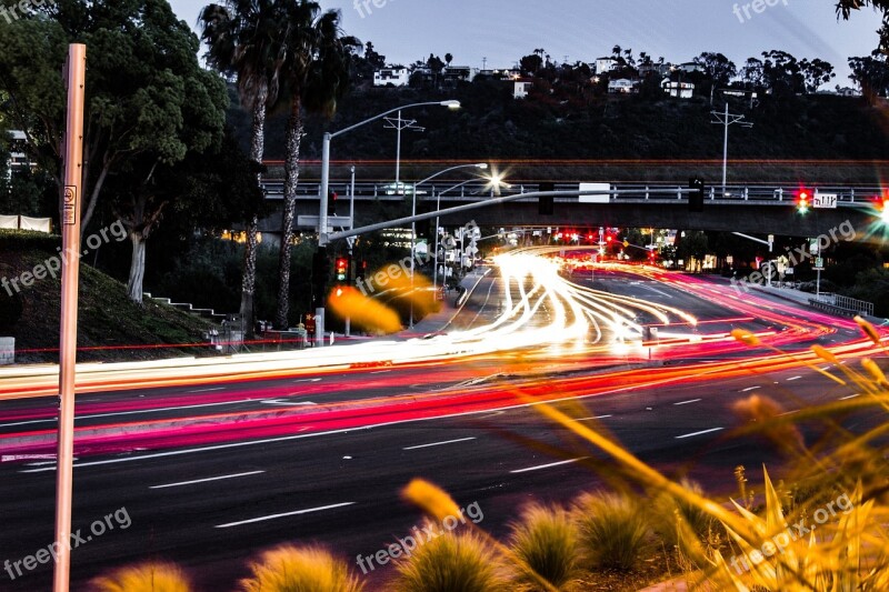 Long Exposure Lights Light Trails Free Photos