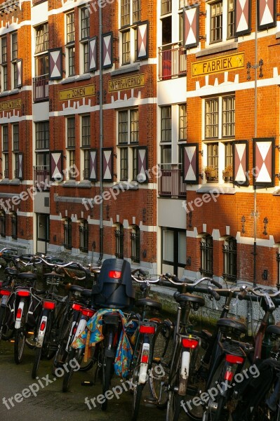 Amsterdam Bicycles Brick House Free Photos