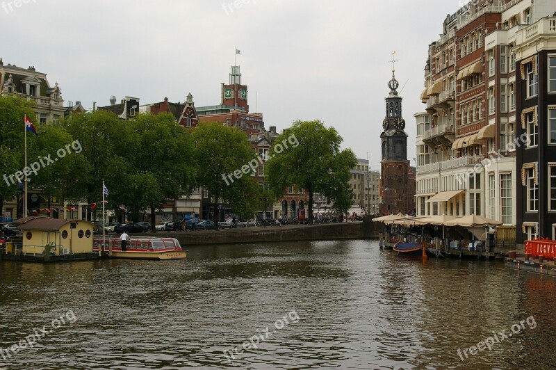 Amsterdam River Amstel City Free Photos