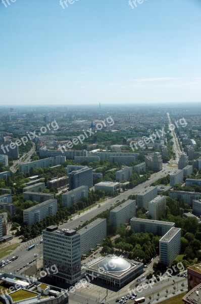 Berlin The House Of The Teacher Congress Hall Stalin Allee Karl Marx Allee