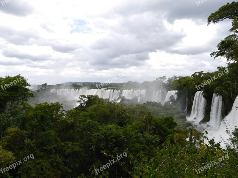 Iguazu Waterfall Iguazú Waterfalls Nature Water