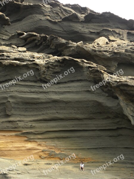 Canary Islands Lanzarote Rocks Detail Summer