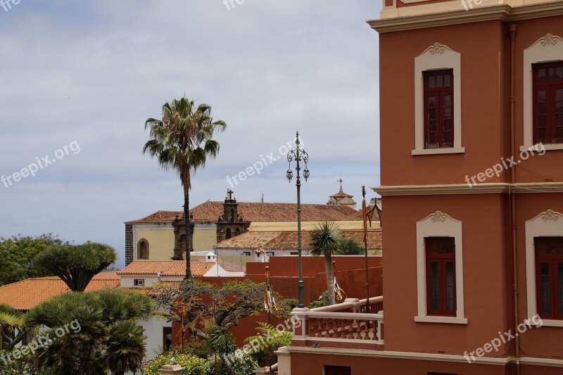 Cityscape Building La Orotava Tenerife Bergdorf