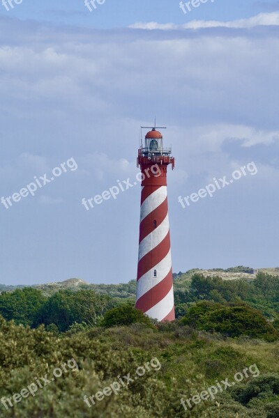 Lighthouse Schouwse Duin Holland Low Country Sky