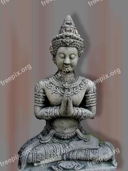 Buddha Statue Sculpture Stone Figure Art