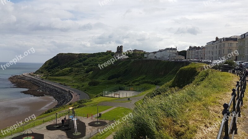 Scarborough Castle Sea Coast Scenic