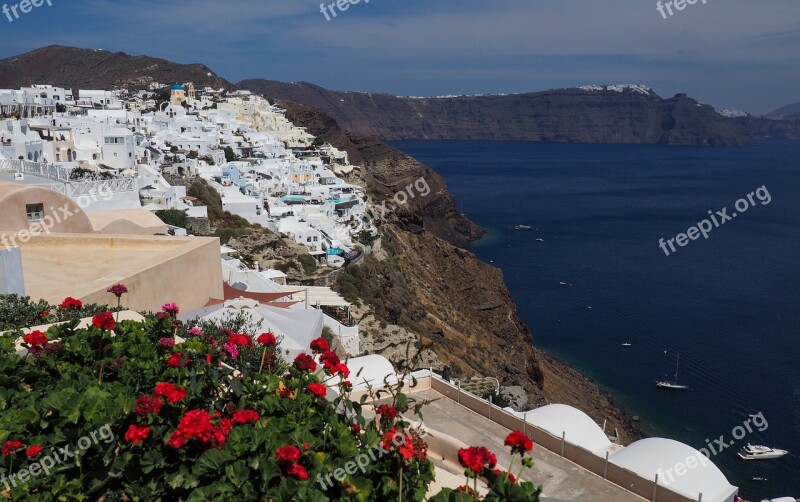 Santorini Greece Island Volcano Blue