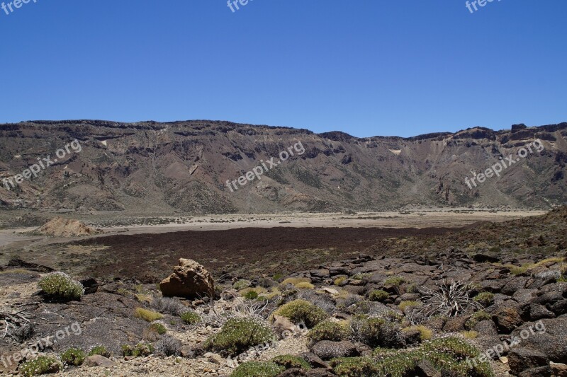 Tenerife Teide National Park National Park Lunar Landscape Early Summer