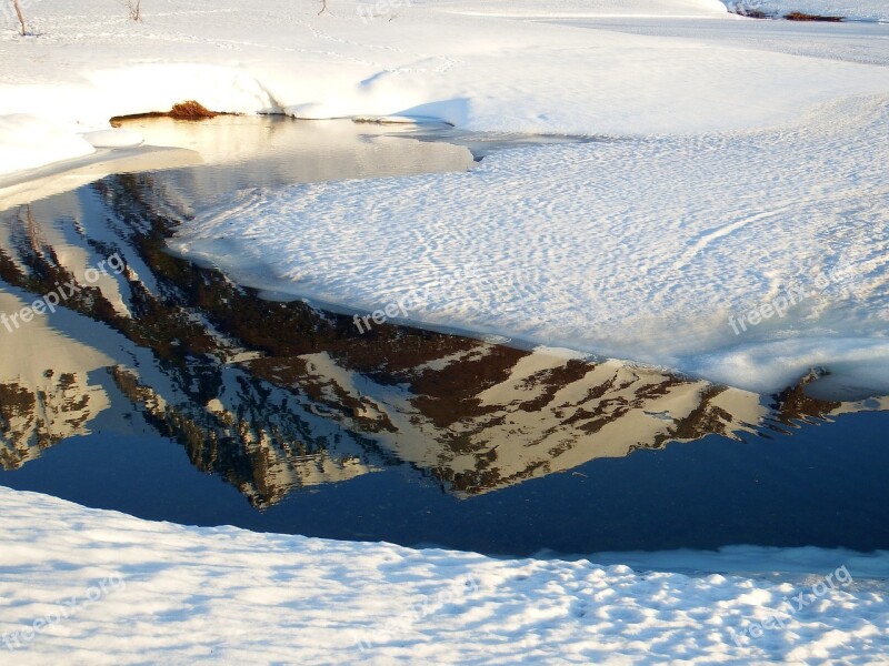 Mountains Meltwater Landscape Nature Mountain Lake