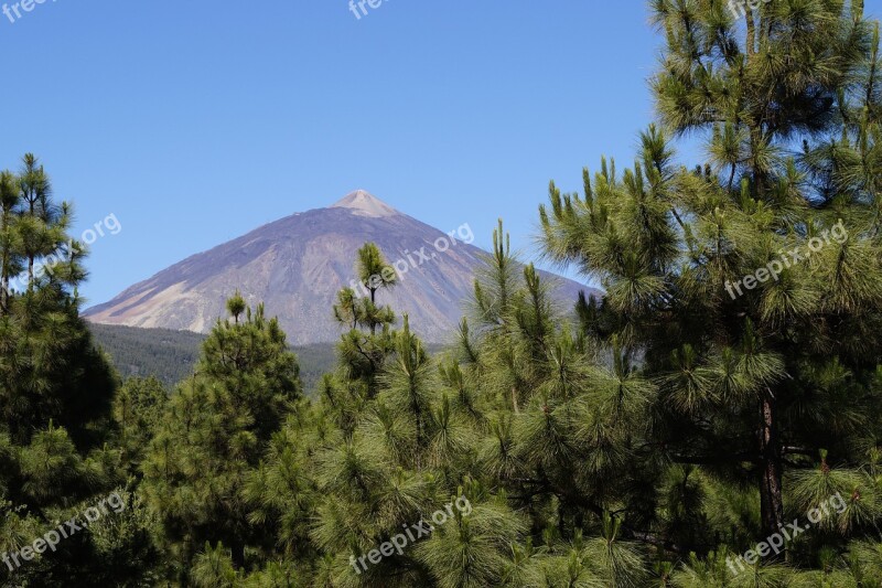 Teide Tenerife Volcano Highest Mountains Nature