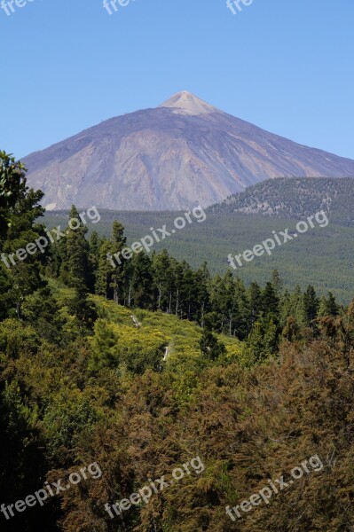 Teide Tenerife Volcano Highest Mountains Nature