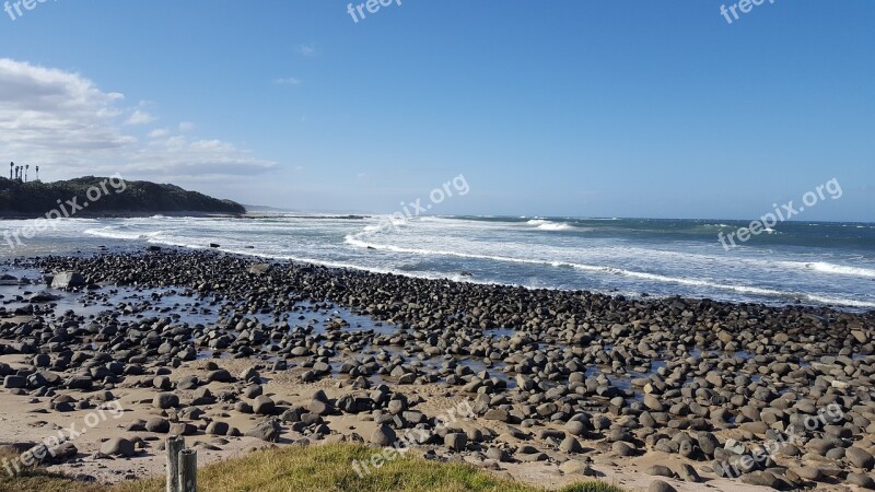 Kei Mouth Sea Bay Beach Wild Coast