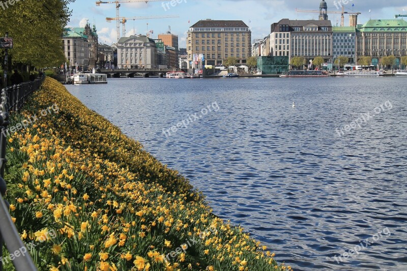 Hamburg Hanseatic City Germany Alster Binnenalster