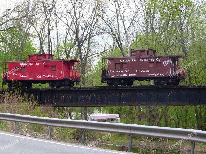 Caboose Train Railroad Railway Rail