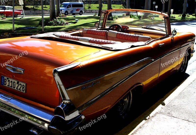 Cuba Car Chevy Bel Air Convertible